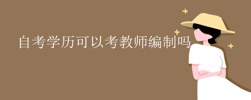 自考学历可以考教师编制吗