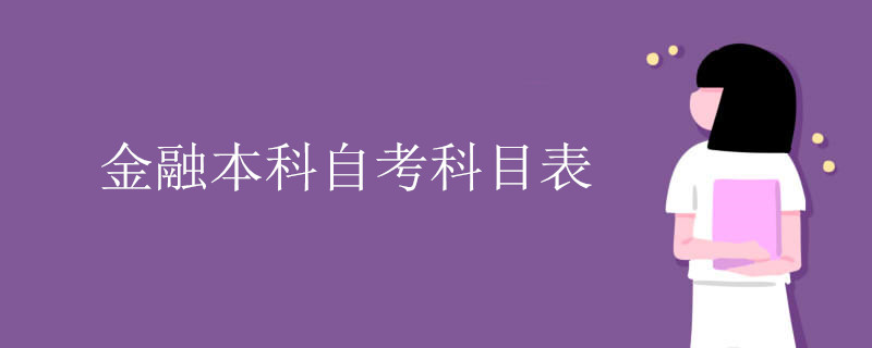 金融本科自考科目表