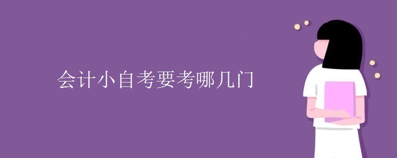 会计小自考要考哪几门